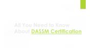 Disciplined Agile Senior Scrum Master (DASSM) Certification