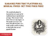 Karaoke Pub near me