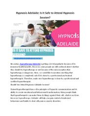 Hypnosis Adelaide: Is It Safe to Attend Hypnosis Session?