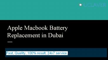 Apple Macbook Battery Replacement Dubai
