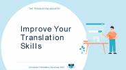Improve Your Translation Skills