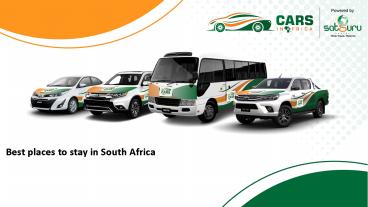 BEST PLACES TO STAY IN SOUTH AFRICA | Cars In Africa