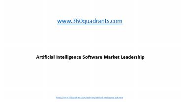 ARTIFICIAL INTELLIGENCE SOFTWARE MARKET LEADERSHIP