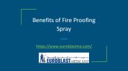 Fire Proofing Spray Benefits