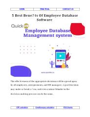 5 Best Benefits Of Employee Database Software