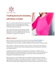 Treating Excessive Sweating with Botox in Dubai