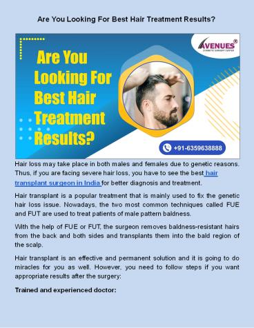 ​Are You Looking For Best Hair Treatment Results?