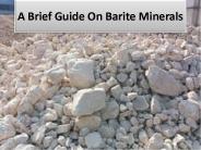 Major uses of barite minerals