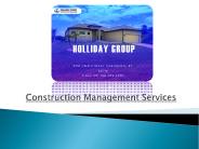 Why Hiring Construction Management Services Matters A Lot