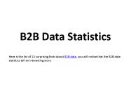 B2B Data Statistics