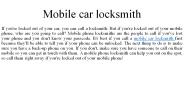 mobile car locksmith