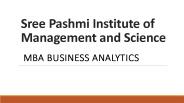 MBA Bussiness Analytics