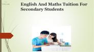 English And Maths Tuition For Secondary Students