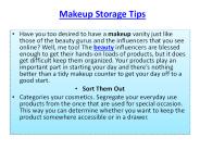 Makeup Storage Tips