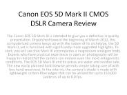 Canon EOS 5D Mark II CMOS DSLR Camera Review