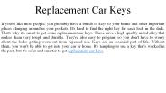 replacement car keys