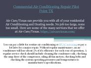 Commercial Air Conditioning Repair Pilot Point TX