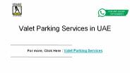 Valet Parking Services in UAE