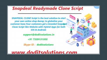 Best Snapdeal Readymade Clone Script - DOD IT SOLUTIONS