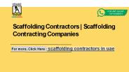 Scaffolding Contractors | Scaffolding Contracting Companies