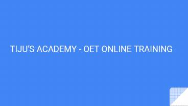 Best OET Coaching Centre Kerala