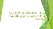 Web to Print Definition
