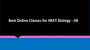 Best Online Classes for NEET Biology - IIB