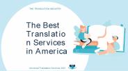 The Best Translation Services in America