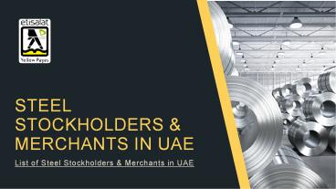 List of Steel Stockholders & Merchants in UAE