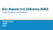 Non-Anaemic Iron Deficiency