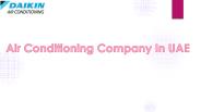Air Conditioning Companies in Dubai|HVAC|DaikinMEA