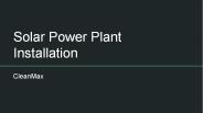 Solar Power Plant Solutions