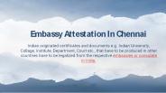 Get Embassy attestation in chennai