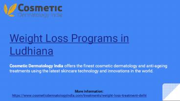 Best Weight Loss Programs in Ludhiana