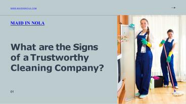 What are the Signs of a Trustworthy Cleaning Company?