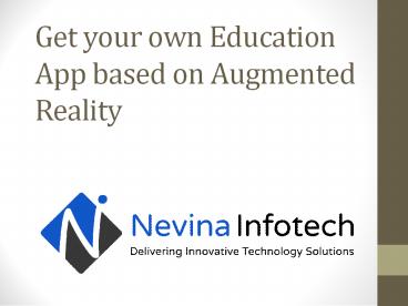 Get your own Education App based on Augmented Reality