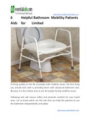 6 Helpful Bathroom Aids for Limited Mobility Patients