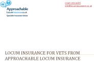 Locum Insurance For Vets From Approachable Locum Insurance