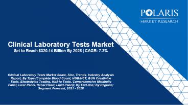 Clinical Laboratory Tests Market | PMR