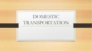 Domestic Transportation