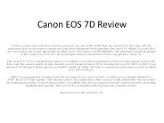 Canon EOS 7D Review