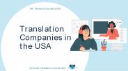 Translation Companies in USA
