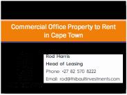 Commercial Office Property to Rent in Cape Town