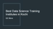 Data Science Training Institutes in Kochi
