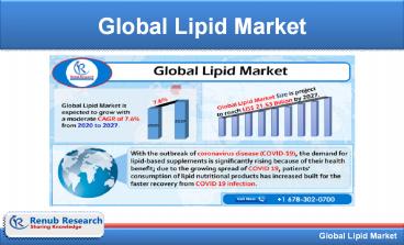 Global Lipid Market to Grow at 7.6% CAGR from 2021-2026
