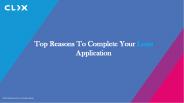 Top Reasons to Complete Your Loan Application