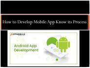 How to Develop Mobile App Know its Process