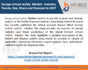 Europe Virtual Reality Market