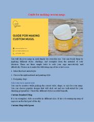 Guide for making custom mugs.