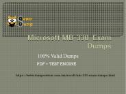 Microsoft MB-330 dumps pdf - efficient and unique | DumpsOwner